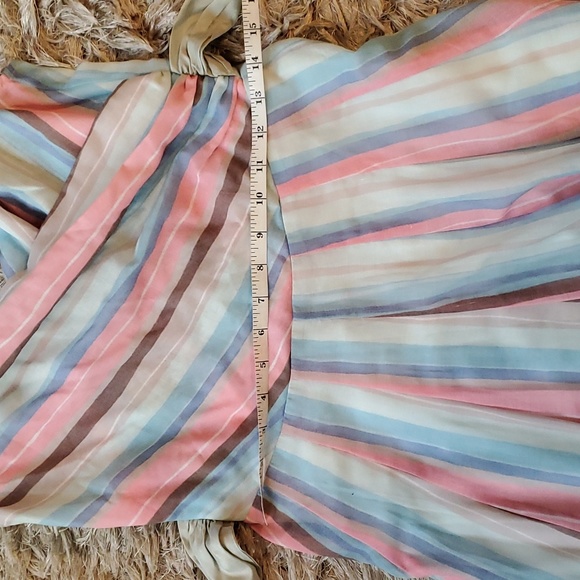 Y2K pastel striped faux wrap prom dress - Picture 4 of 13